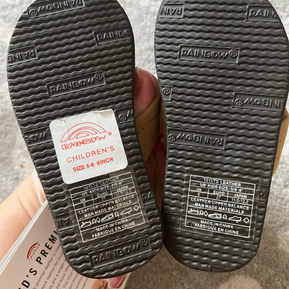 BRAND NEW Toddler Rainbow Sandals with Strap - Picture 2 of 4
